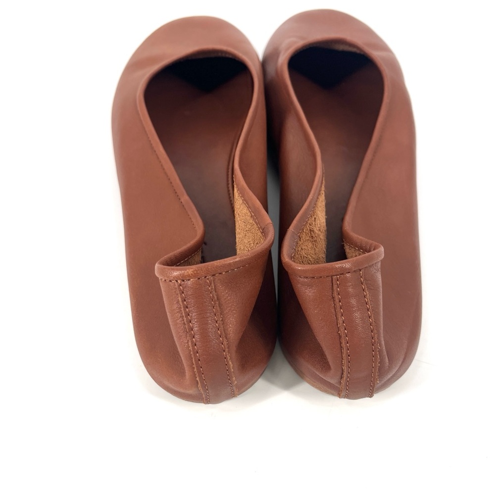 Jenni Kayne Charlotte Luxury Ballet Flat in Brown Soft Leather Size 41 - Picture 6 of 12